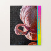 パーソナライズなフラミンゴのパズル ジグソーパズル (縦)