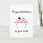 パーソナライズなフラミンゴの結婚式の招待状 カード (正面)