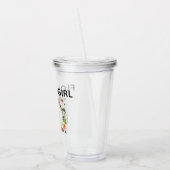 パーソナライズなフラワー・ガールのコップ アクリルタンブラー (左)