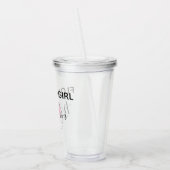 パーソナライズなフラワー・ガールのコップ アクリルタンブラー (左)