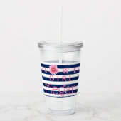 パーソナライズなフラワー・ガールのコップ アクリルタンブラー (正面)