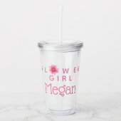 パーソナライズなフラワー・ガールのコップ アクリルタンブラー (正面)