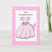 パーソナライズなフラワー・ガールカード-甘美な夢 招待状 (正面)