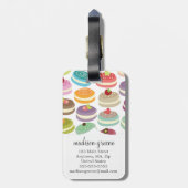 パーソナライズなフランスのなマカロン ラゲッジタグ (裏面縦)