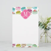 パーソナライズなフランスのなマカロン 便箋 (スタンド正面)