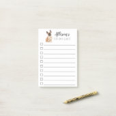 パーソナライズなフレンチ・ブルドッグ犬リストをするため ポストイット (デスク上)