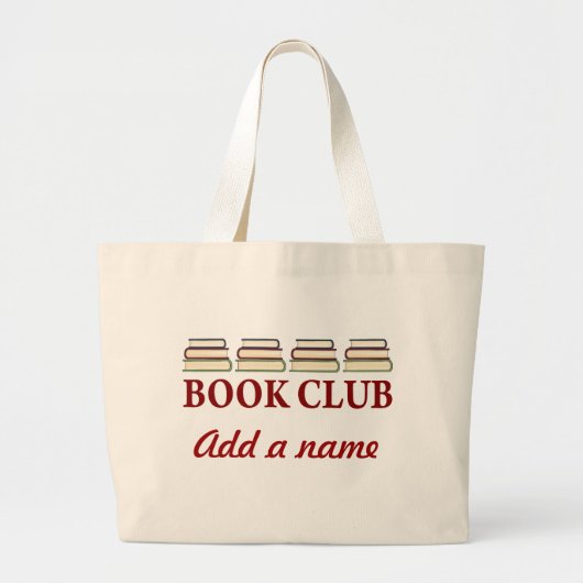 パーソナライズなブッククラブのトートバックのギフト ラージトートバッグ (正面)