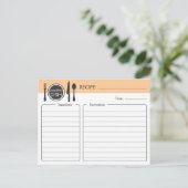 パーソナライズなブライダルシャワーのレシピカード ポストカード (スタンド正面)