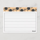 パーソナライズなブライダルシャワーのレシピカード ポストカード (裏面)