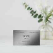 パーソナライズなブラシをかけられた金属 名刺 (スタンド正面)