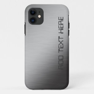 パーソナライズなブラシをかけられた金属 iPhone 11 ケース