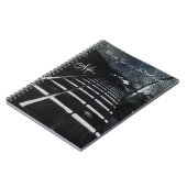 パーソナライズなブラックバスのギター音楽ノート ノートブック (左側)