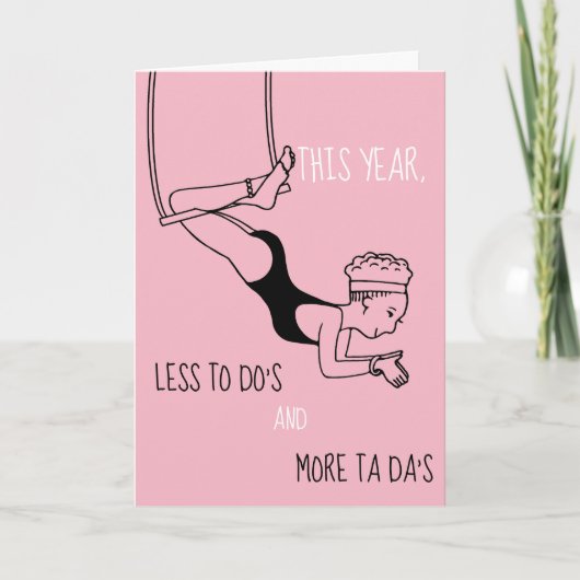 パーソナライズなブランコ曲芸師の挨拶状 カード (正面)