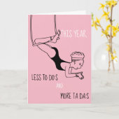 パーソナライズなブランコ曲芸師の挨拶状 カード (黄色い花)