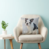 パーソナライズなブルドッグの写真およびブルドッグの名前 クッション (椅子)