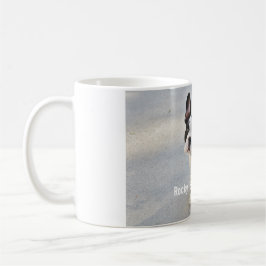 パーソナライズなブルドッグの写真およびブルドッグの名前 コーヒーマグカップ