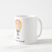 パーソナライズなブロンドのメスの医者 コーヒーマグカップ (正面右)