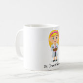 パーソナライズなブロンドのメスの医者 コーヒーマグカップ (正面左)