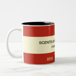 パーソナライズなブーイングくまの表紙-クランベリーの赤 ツートーンマグカップ