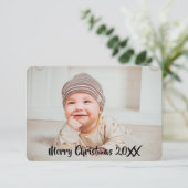 パーソナライズなプリントの家族写真のクリスマスカード サンキューカード (スタンド正面)