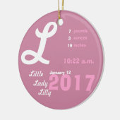 パーソナライズなベビーのオーナメント セラミックオーナメント (左)