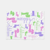 パーソナライズなベビーのダックスフントのウインナー犬毛布 フリースブランケット (正面(横))