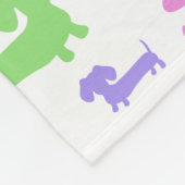 パーソナライズなベビーのダックスフントのウインナー犬毛布 フリースブランケット (角)