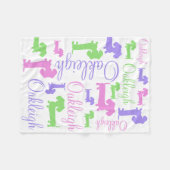 パーソナライズなベビーのダックスフントのウインナー犬毛布 フリースブランケット (正面(横))