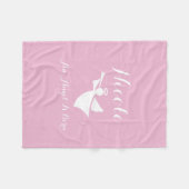 パーソナライズなベビーのフリースブランケットは天使生まれます フリースブランケット (正面(横))