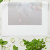 パーソナライズなベビーの写真 キッチンタオル (折り畳み)