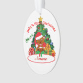 パーソナライズなベビーの初めてのクリスマスのオーナメント オーナメント (正面)