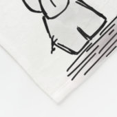 パーソナライズなベビー象の黄色の灰色シェブロン フリースブランケット (角)