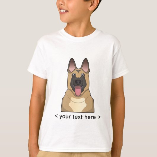 パーソナライズなベルギー人のMalinoisの漫画 Tシャツ (正面)