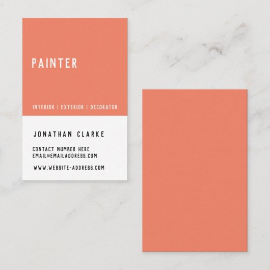 パーソナライズなペインターまたは芸術家の名刺 名刺 (正面/裏面)