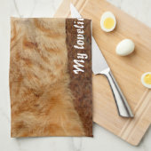 パーソナライズなペットの写真 キッチンタオル (四つ折り)