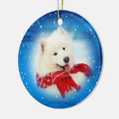 パーソナライズなペットは|の写真のクリスマスを飾ります セラミックオーナメント (左)