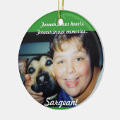 パーソナライズなペットオーナメント記憶 セラミックオーナメント (左)