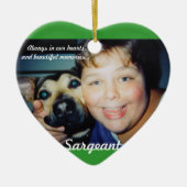 パーソナライズなペットオーナメント-倍は味方しました セラミックオーナメント (正面)