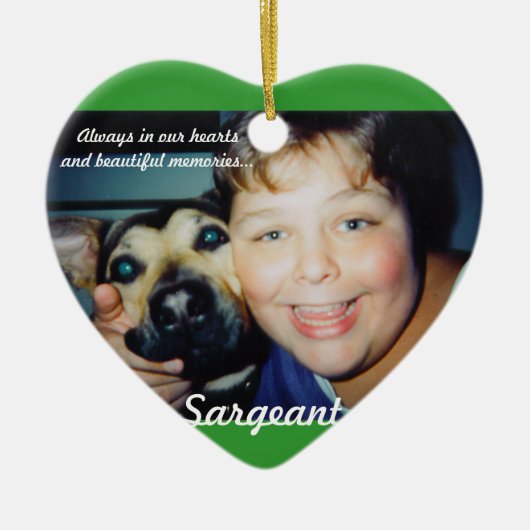 パーソナライズなペットオーナメント-倍は味方しました セラミックオーナメント (正面)