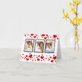 パーソナライズなペットカード-バレンタインのハート カード (黄色い花)