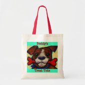 パーソナライズなペットネーム犬の御馳走はトートバックの骨を抜きます トートバッグ (正面)