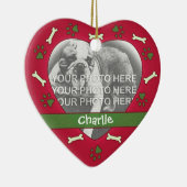 パーソナライズなペット写真のオーナメント セラミックオーナメント (右)