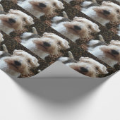 パーソナライズなペット写真のギフト用包装紙 ラッピングペーパー (角)