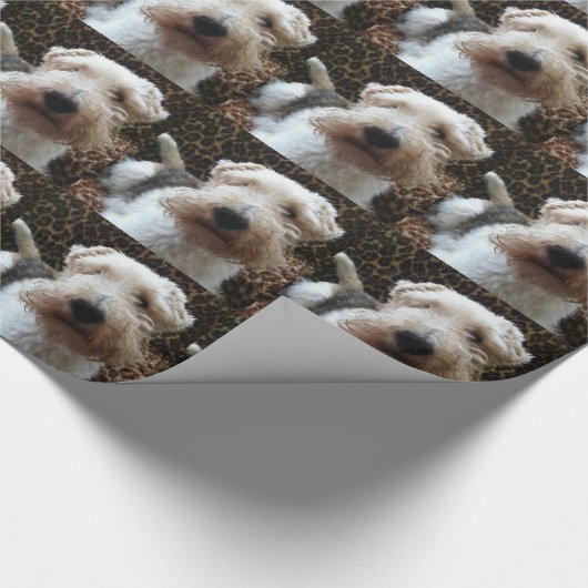 パーソナライズなペット写真のギフト用包装紙 ラッピングペーパー (角)