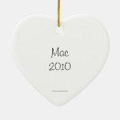 パーソナライズなペット写真のハートのオーナメント セラミックオーナメント (裏面)