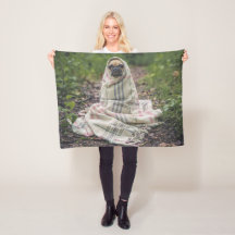 パーソナライズなペット写真のフリースのブランク