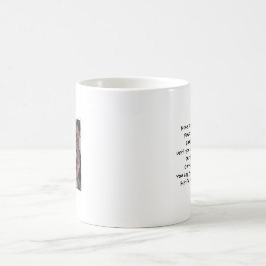 パーソナライズなペット写真のマグ コーヒーマグカップ (中央)