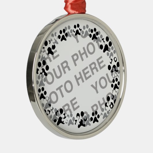 パーソナライズなペット写真 メタルオーナメント (右)