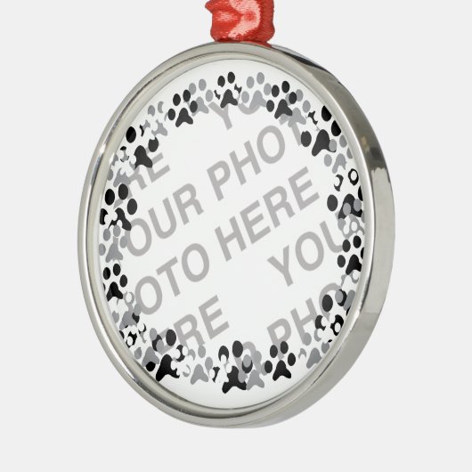 パーソナライズなペット写真 メタルオーナメント (左)