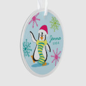 パーソナライズなペンギンの写真のオーナメント オーナメント (正面)